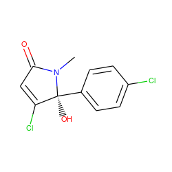 CN1C(=O)C=C(Cl)[C@]1(O)c1ccc(Cl)cc1 ZINC000224800143