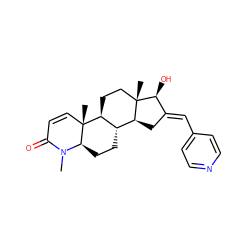 CN1C(=O)C=C[C@]2(C)[C@H]3CC[C@@]4(C)[C@@H](C/C(=C\c5ccncc5)[C@@H]4O)[C@@H]3CC[C@@H]12 ZINC000038411859