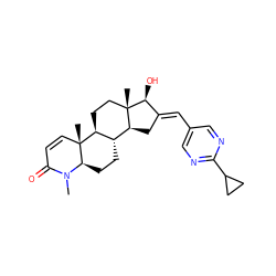 CN1C(=O)C=C[C@]2(C)[C@H]3CC[C@@]4(C)[C@@H](C/C(=C\c5cnc(C6CC6)nc5)[C@@H]4O)[C@@H]3CC[C@@H]12 ZINC000062179103