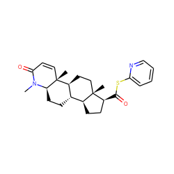 CN1C(=O)C=C[C@]2(C)[C@H]3CC[C@]4(C)[C@@H](C(=O)Sc5ccccn5)CC[C@H]4[C@@H]3CC[C@@H]12 ZINC000034315790