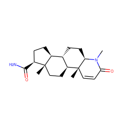 CN1C(=O)C=C[C@]2(C)[C@H]3CC[C@]4(C)[C@@H](C(N)=O)CC[C@H]4[C@@H]3CC[C@@H]12 ZINC000146470037