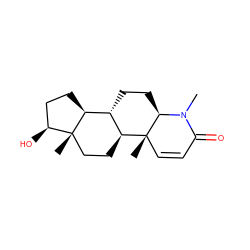 CN1C(=O)C=C[C@]2(C)[C@H]3CC[C@]4(C)[C@@H](O)CC[C@H]4[C@@H]3CC[C@@H]12 ZINC000062179083