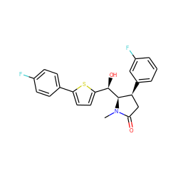 CN1C(=O)C[C@H](c2cccc(F)c2)[C@@H]1[C@H](O)c1ccc(-c2ccc(F)cc2)s1 ZINC000036176568