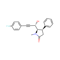 CN1C(=O)C[C@H](c2ccccc2)[C@@H]1[C@@H](O)C#Cc1ccc(F)cc1 ZINC000028460584