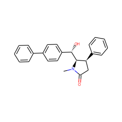 CN1C(=O)C[C@H](c2ccccc2)[C@@H]1[C@@H](O)c1ccc(-c2ccccc2)cc1 ZINC000028468000