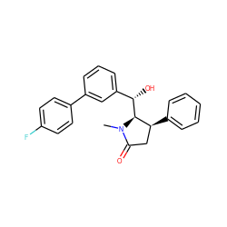 CN1C(=O)C[C@H](c2ccccc2)[C@@H]1[C@@H](O)c1cccc(-c2ccc(F)cc2)c1 ZINC000028467697