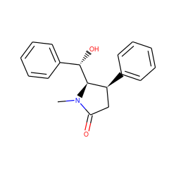 CN1C(=O)C[C@H](c2ccccc2)[C@@H]1[C@@H](O)c1ccccc1 ZINC000028468335