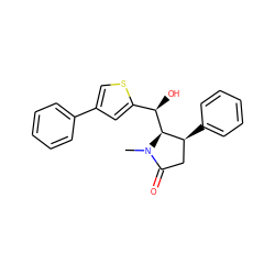 CN1C(=O)C[C@H](c2ccccc2)[C@@H]1[C@H](O)c1cc(-c2ccccc2)cs1 ZINC000036176586