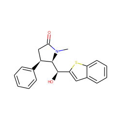 CN1C(=O)C[C@H](c2ccccc2)[C@@H]1[C@H](O)c1cc2ccccc2s1 ZINC000036176551