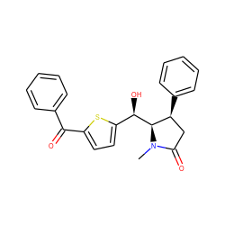 CN1C(=O)C[C@H](c2ccccc2)[C@@H]1[C@H](O)c1ccc(C(=O)c2ccccc2)s1 ZINC000036176605