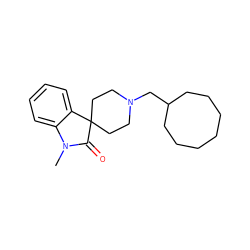 CN1C(=O)C2(CCN(CC3CCCCCCC3)CC2)c2ccccc21 ZINC000028526346