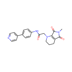 CN1C(=O)C2=C(C1=O)N(CC(=O)Nc1ccc(-c3ccncc3)cc1)CCC2 ZINC001772597014