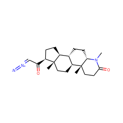 CN1C(=O)CC[C@]2(C)[C@H]3CC[C@]4(C)[C@@H](C(=O)C=[N+]=[N-])CC[C@H]4[C@@H]3CC[C@H]12 ZINC000256330959