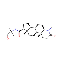 CN1C(=O)CC[C@]2(C)[C@H]3CC[C@]4(C)[C@@H](C(=O)NC(C)(C)CO)CC[C@H]4[C@@H]3CC[C@@H]12 ZINC000059728838