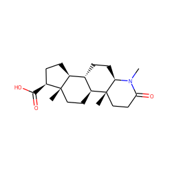 CN1C(=O)CC[C@]2(C)[C@H]3CC[C@]4(C)[C@@H](C(=O)O)CC[C@H]4[C@@H]3CC[C@@H]12 ZINC000039137116