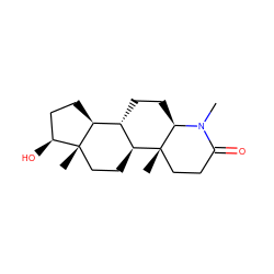 CN1C(=O)CC[C@]2(C)[C@H]3CC[C@]4(C)[C@@H](O)CC[C@H]4[C@@H]3CC[C@@H]12 ZINC000034372229