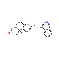 CN1C(=O)CC[C@]2(C)c3ccc(/C=C/c4cncc5ccccc45)cc3CC[C@@H]12 ZINC000027315156