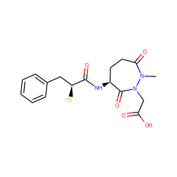 CN1C(=O)CC[C@H](NC(=O)[C@@H](S)Cc2ccccc2)C(=O)N1CC(=O)O ZINC000026179414