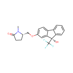 CN1C(=O)CC[C@H]1COc1ccc2c(c1)[C@](O)(C(F)(F)F)c1ccccc1-2 ZINC000143443938