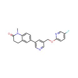 CN1C(=O)CCc2cc(-c3cncc(COc4ccc(F)cn4)c3)ccc21 ZINC000221364204