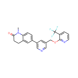 CN1C(=O)CCc2cc(-c3cncc(COc4ncccc4C(F)(F)F)c3)ccc21 ZINC000220968837