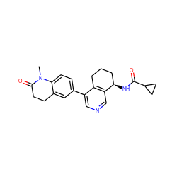 CN1C(=O)CCc2cc(-c3cncc4c3CCC[C@H]4NC(=O)C3CC3)ccc21 ZINC000205065912