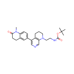 CN1C(=O)CCc2cc(-c3cncc4c3CCCN4CCNC(=O)OC(C)(C)C)ccc21 ZINC000204995483