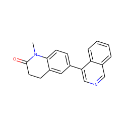 CN1C(=O)CCc2cc(-c3cncc4ccccc34)ccc21 ZINC000040847083