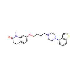 CN1C(=O)CCc2ccc(OCCCCN3CCN(c4cccc5sccc45)CC3)cc21 ZINC000115082953