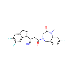 CN1C(=O)CN(C(=O)C[C@H](N)[C@H]2CCc3cc(F)c(F)cc32)Cc2ccc(F)cc21 ZINC000218043632