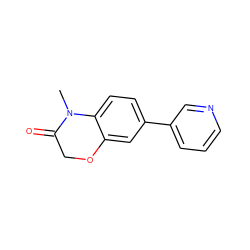 CN1C(=O)COc2cc(-c3cccnc3)ccc21 ZINC000115278657