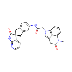 CN1C(=O)Cc2cn(CC(=O)Nc3ccc4c(c3)C[C@]3(C4)C(=O)Nc4ncccc43)c3cccc1c23 ZINC000038270050