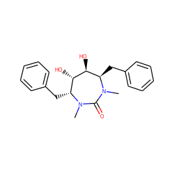 CN1C(=O)N(C)[C@H](Cc2ccccc2)[C@H](O)[C@@H](O)[C@H]1Cc1ccccc1 ZINC000006481191