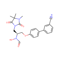 CN1C(=O)N(C[C@@H](COc2ccc(-c3cccc(C#N)c3)cc2)N(O)C=O)C(=O)C1(C)C ZINC000029327119