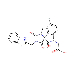 CN1C(=O)N(Cc2nc3ccccc3s2)C(=O)[C@]12C(=O)N(CC(=O)O)c1ccc(Cl)cc12 ZINC000084711052