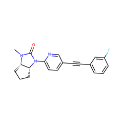 CN1C(=O)N(c2ccc(C#Cc3cccc(F)c3)cn2)[C@@H]2CCC[C@@H]21 ZINC000144809351