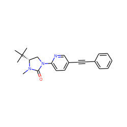 CN1C(=O)N(c2ccc(C#Cc3ccccc3)cn2)C[C@H]1C(C)(C)C ZINC000144731391