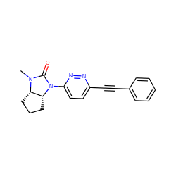 CN1C(=O)N(c2ccc(C#Cc3ccccc3)nn2)[C@@H]2CCC[C@@H]21 ZINC000145060405