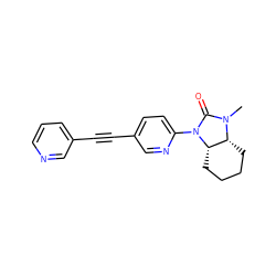 CN1C(=O)N(c2ccc(C#Cc3cccnc3)cn2)[C@H]2CCCC[C@H]21 ZINC000144435733