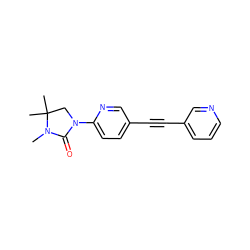 CN1C(=O)N(c2ccc(C#Cc3cccnc3)cn2)CC1(C)C ZINC000144399191