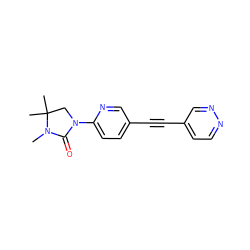 CN1C(=O)N(c2ccc(C#Cc3ccnnc3)cn2)CC1(C)C ZINC000145541672