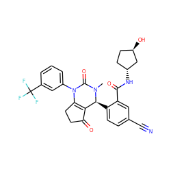 CN1C(=O)N(c2cccc(C(F)(F)F)c2)C2=C(C(=O)CC2)[C@@H]1c1ccc(C#N)cc1C(=O)N[C@@H]1CC[C@@H](O)C1 ZINC001772569964