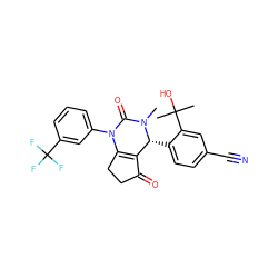 CN1C(=O)N(c2cccc(C(F)(F)F)c2)C2=C(C(=O)CC2)[C@H]1c1ccc(C#N)cc1C(C)(C)O ZINC001772569818