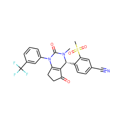 CN1C(=O)N(c2cccc(C(F)(F)F)c2)C2=C(C(=O)CC2)[C@H]1c1ccc(C#N)cc1S(C)(=O)=O ZINC000212173269