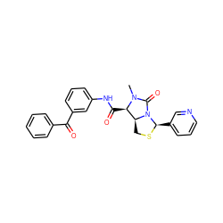 CN1C(=O)N2[C@@H](c3cccnc3)SC[C@H]2[C@H]1C(=O)Nc1cccc(C(=O)c2ccccc2)c1 ZINC000026648663