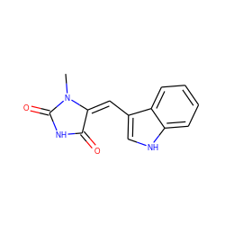 CN1C(=O)NC(=O)/C1=C\c1c[nH]c2ccccc12 ZINC000096272038