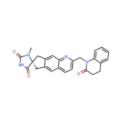 CN1C(=O)NC(=O)[C@@]12Cc1cc3ccc(CN4C(=O)CCc5ccccc54)nc3cc1C2 ZINC000049112691