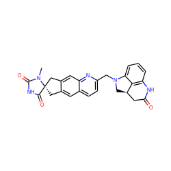 CN1C(=O)NC(=O)[C@@]12Cc1cc3ccc(CN4C[C@@H]5CC(=O)Nc6cccc4c65)nc3cc1C2 ZINC000049114943