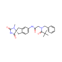 CN1C(=O)NC(=O)[C@@]12Cc1ccc(NC(=O)CN(Cc3ccccc3)C(=O)C(C)(C)C)cc1C2 ZINC000045283948