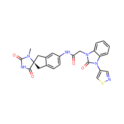 CN1C(=O)NC(=O)[C@]12Cc1ccc(NC(=O)Cn3c(=O)n(-c4cnsc4)c4ccccc43)cc1C2 ZINC000036178009